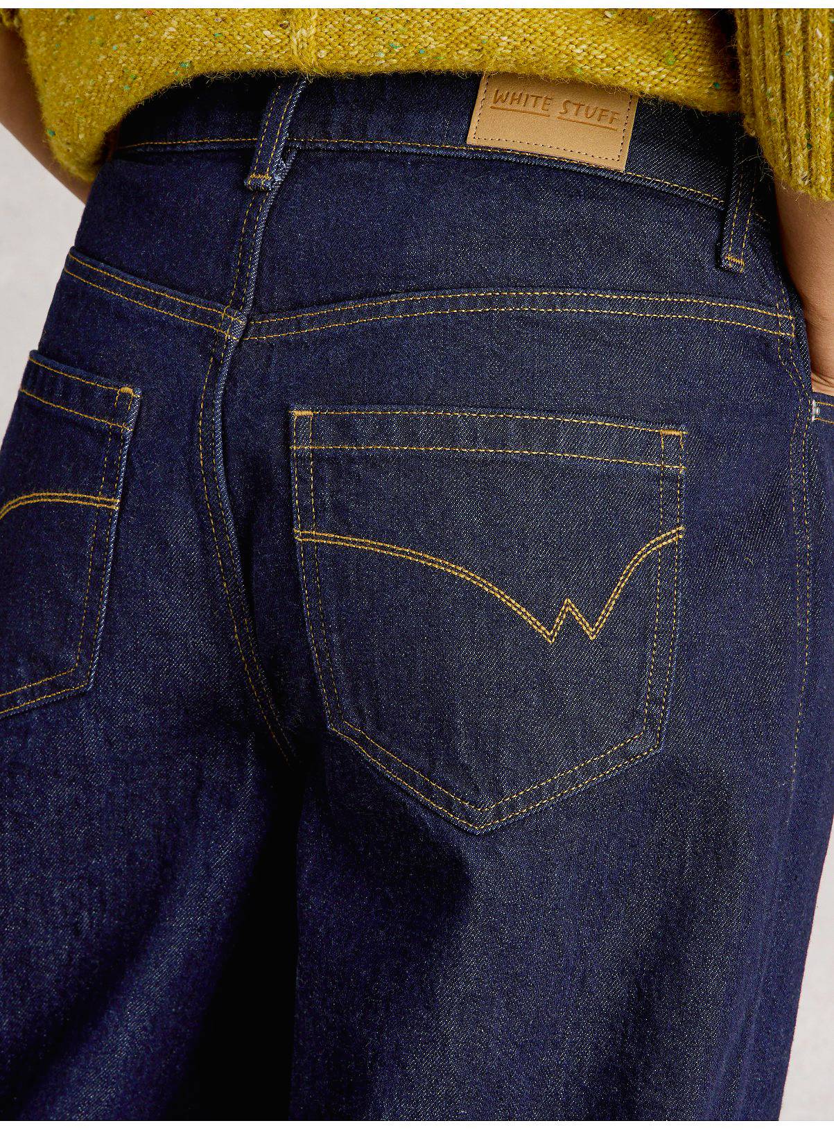 WHITE STUFF Aubrey Barrel Leg Jean Dark Denim 10 - Image 4